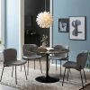 Großhandel ✨ Runde Essgruppe Mit Hellgrauen Stühlen - Geraldine (fünfteilig) ?