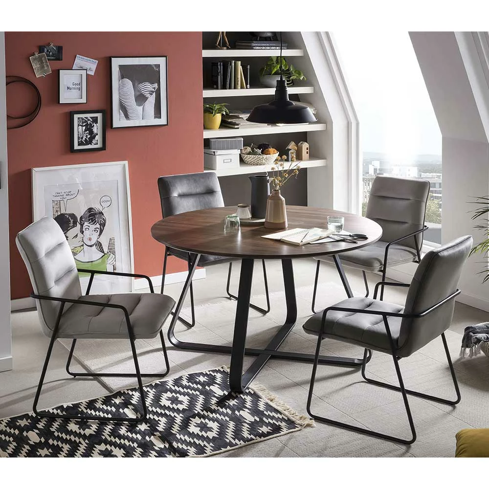 Neu ? Runde Esszimmergruppe Im Retrostil - Daspony (fünfteilig) ? 1 Neu ? Runde Esszimmergruppe Im Retrostil - Daspony (fünfteilig) ?