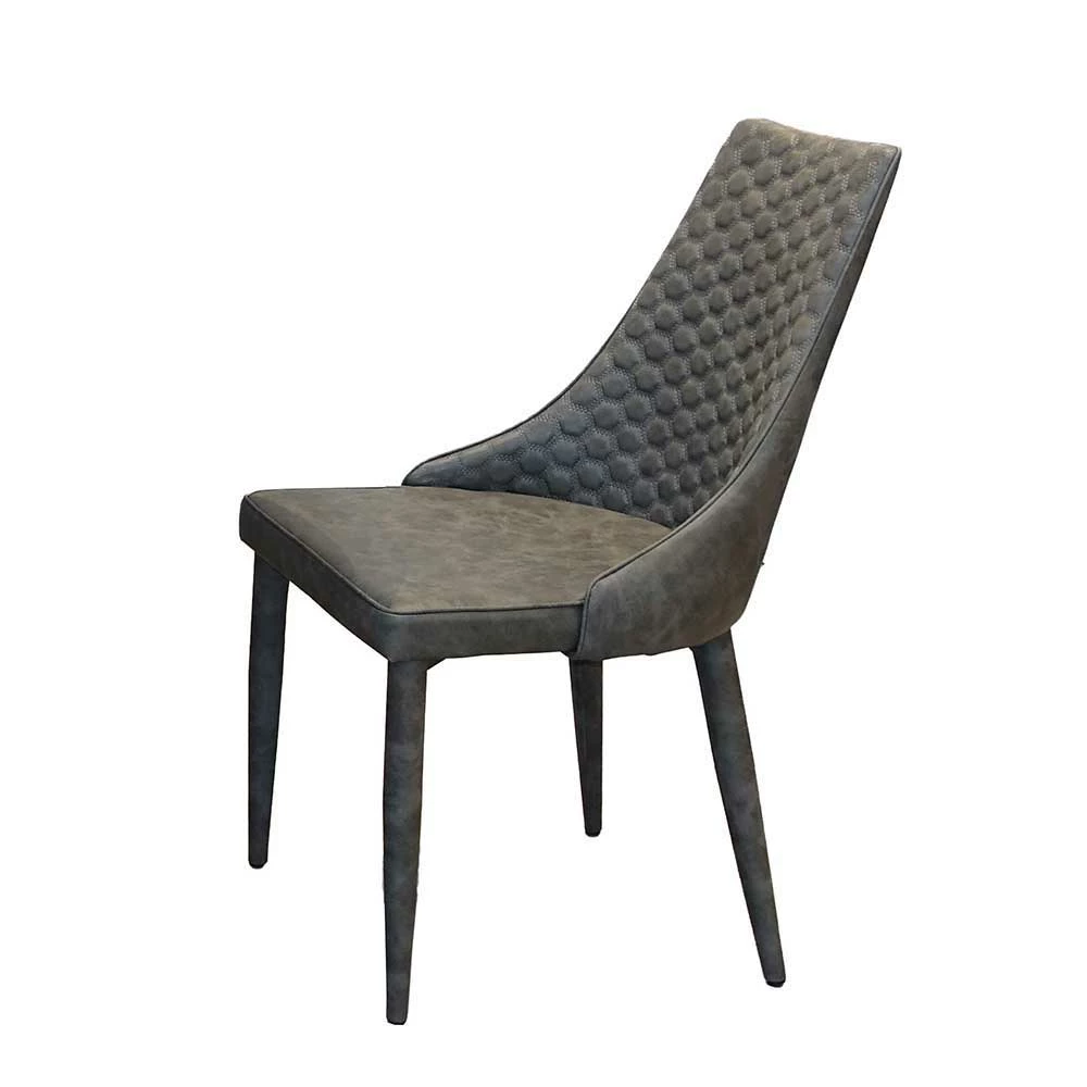 Bestpreis ? Runde Tischgruppe Woodstock Mit Kunstleder Polsterstühlen Grau (fünfteilig) ? 3 Bestpreis ? Runde Tischgruppe Woodstock Mit Kunstleder Polsterstühlen Grau (fünfteilig) ? – Bild 3