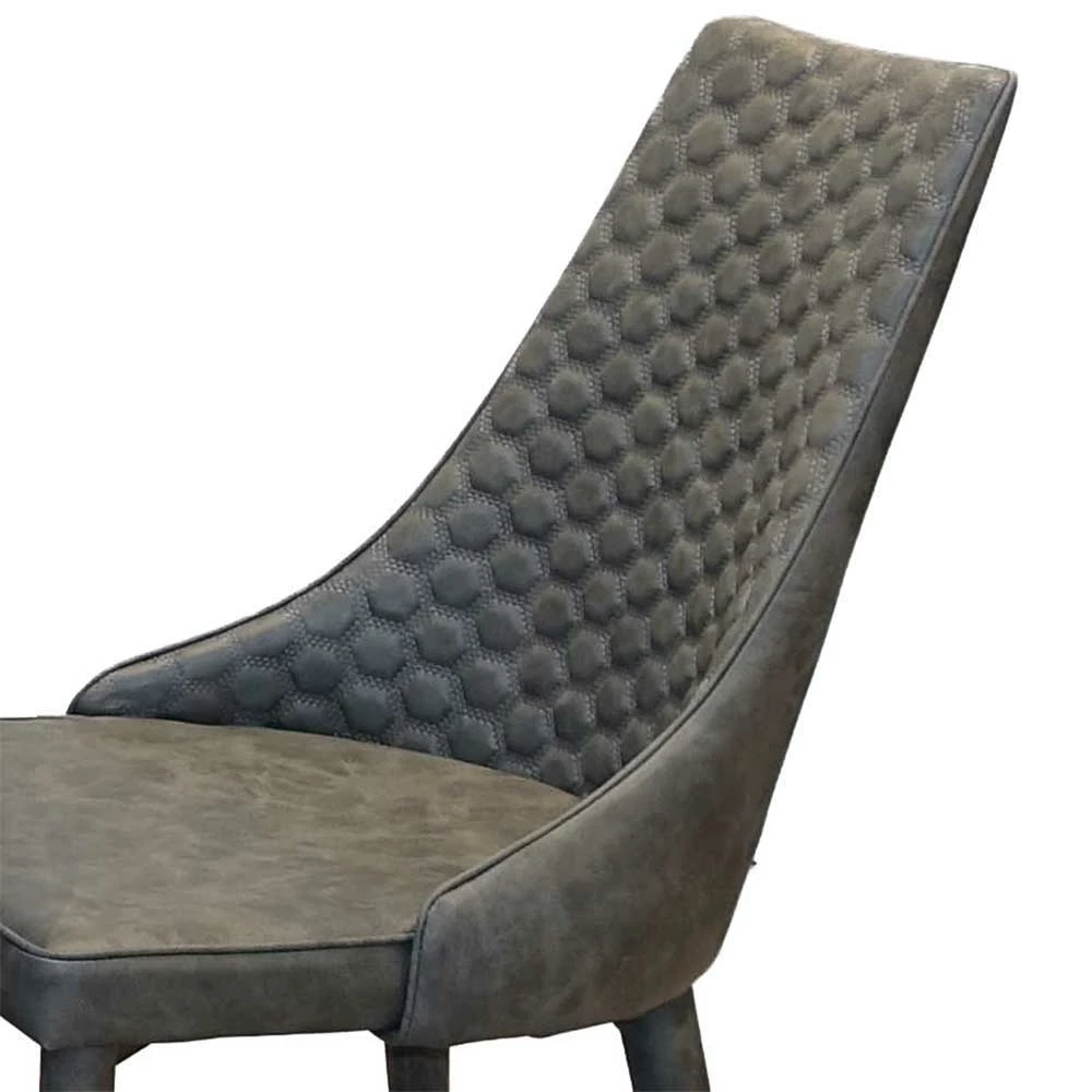 Bestpreis ? Runde Tischgruppe Woodstock Mit Kunstleder Polsterstühlen Grau (fünfteilig) ? 4 Bestpreis ? Runde Tischgruppe Woodstock Mit Kunstleder Polsterstühlen Grau (fünfteilig) ? – Bild 4