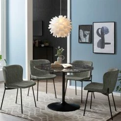 Beste Bewertungen von ? Runde Tischgruppe Mit Stühlen In Khaki - Elliano (fünfteilig) ⭐