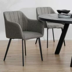 Budget ? Runder Essplatz Mit Armlehnenstühlen - Namac (fünfteilig) ? 8 Budget ? Runder Essplatz Mit Armlehnenstühlen - Namac (fünfteilig) ? -Cassna shop runder essplatz mit armlehnenstuehlen in grau schwarz namac 03