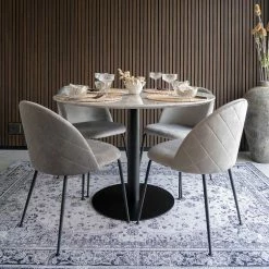 Bestpreis ? Runder Tisch & Stühle Im Retro Stil - Ebruar (fünfteilig) ?