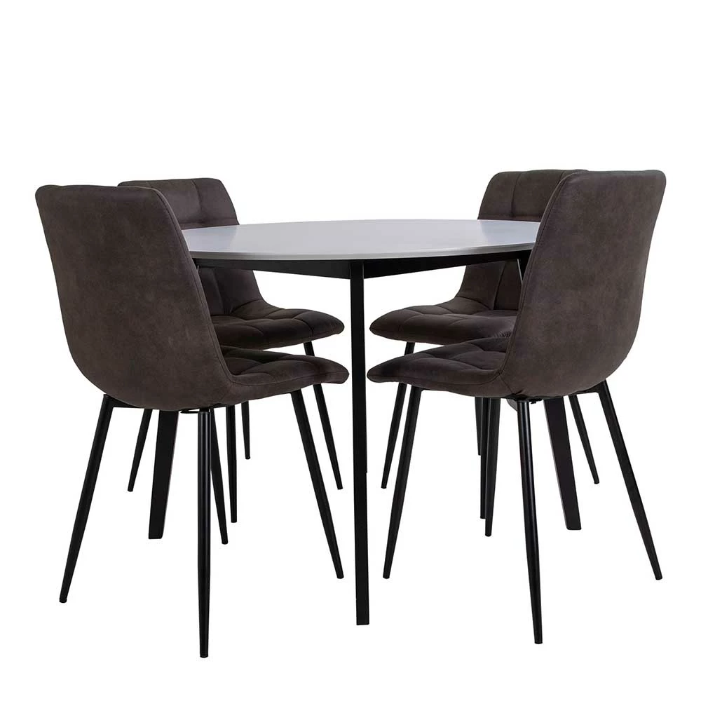 Großhandel ? Runder Tisch & Vier Polsterstühle - Luz (fünfteilig) ? 1 Großhandel ? Runder Tisch & Vier Polsterstühle - Luz (fünfteilig) ?