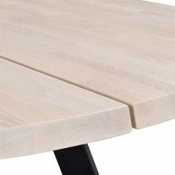 Neu ? Runder White Wash Esstisch & Stühle - Pulva (siebenteilig) ? -Cassna shop runder white wash esstisch stuehle in hellgrau schwarz pulva 04