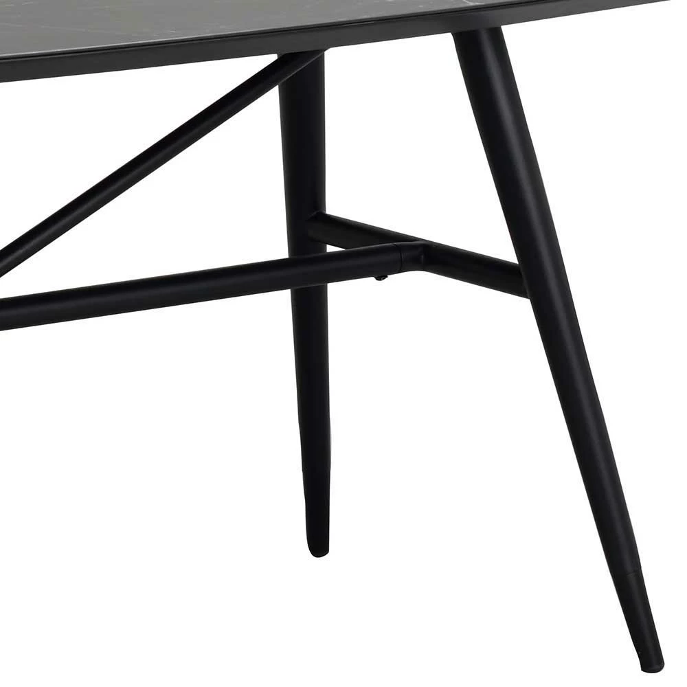 Billig ❤️ Schwarzer Esstisch & Samtstühle - Lacadossa (siebenteilig) ? 6 Billig ❤️ Schwarzer Esstisch & Samtstühle - Lacadossa (siebenteilig) ? – Bild 6