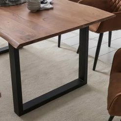 Am billigsten ⌛ Set Baumkante Tisch & Bank - Iljena (sechsteilig) ? -Cassna shop set baumkante tisch bank 4 armlehnstuehle cognac iljena 05