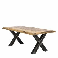 Brandneu ? Set Baumkantentisch & Tischsessel - Chicola (fünfteilig) ? -Cassna shop set baumkantentisch tischsessel als freischwinger in braun chicola 03