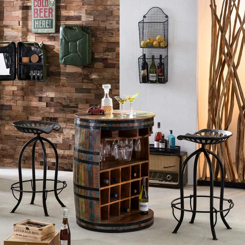 Am billigsten ⌛ Set Design Bar Mit Weinfass Bartisch - Alicudy (dreiteilig) ✨ 2 Am billigsten ⌛ Set Design Bar Mit Weinfass Bartisch - Alicudy (dreiteilig) ✨ – Bild 2