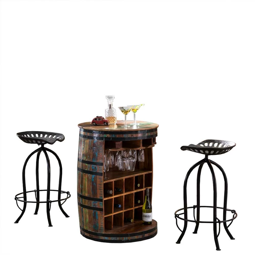 Am billigsten ⌛ Set Design Bar Mit Weinfass Bartisch - Alicudy (dreiteilig) ✨ 1 Am billigsten ⌛ Set Design Bar Mit Weinfass Bartisch - Alicudy (dreiteilig) ✨