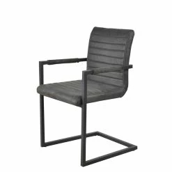 Am billigsten ? Set Design Tisch & Freischwinger - Aragon (fünfteilig) ? -Cassna shop set design tisch freischwinger mit armlehnen in grau schwarz aragon 04