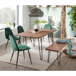 Besorgen ✔️ Set Essgruppe In Akazie & Grün - Iljena (sechsteilig) ?