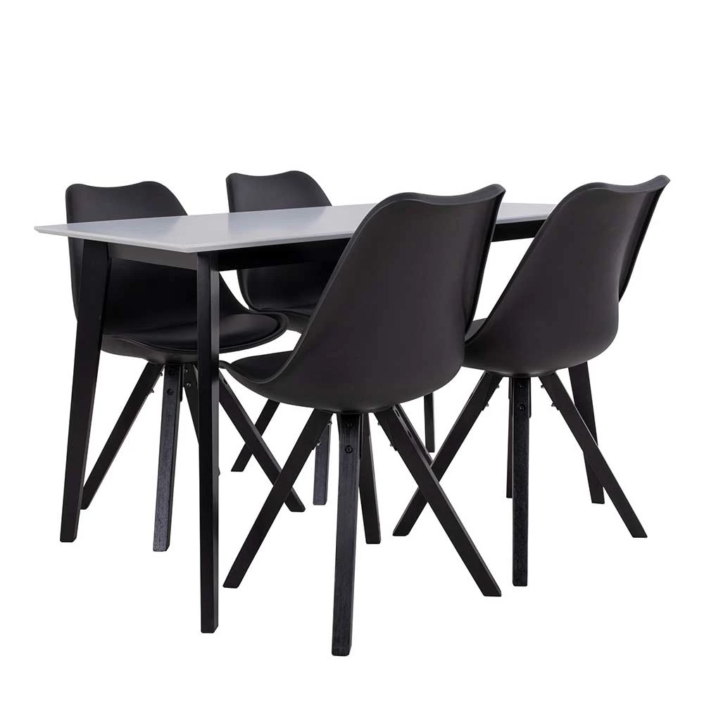 Brandneu ⌛ Set Esstisch & Schalenstühle - Akos (fünfteilig) ⌛ 2 Brandneu ⌛ Set Esstisch & Schalenstühle - Akos (fünfteilig) ⌛ – Bild 2