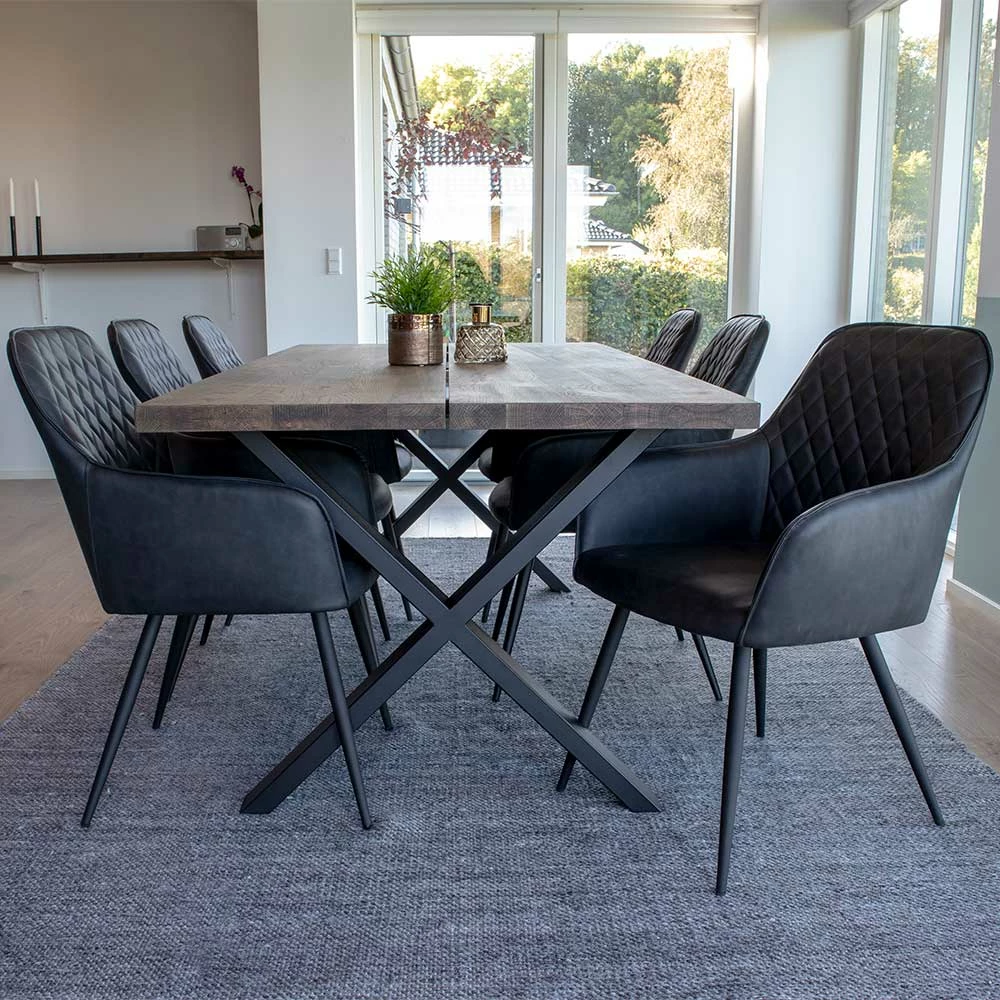 Besorgen ❤️ Set Loft X-Fuß Tisch & Tischsessel - Ghaz (siebenteilig) ? 1 Besorgen ❤️ Set Loft X-Fuß Tisch & Tischsessel - Ghaz (siebenteilig) ?