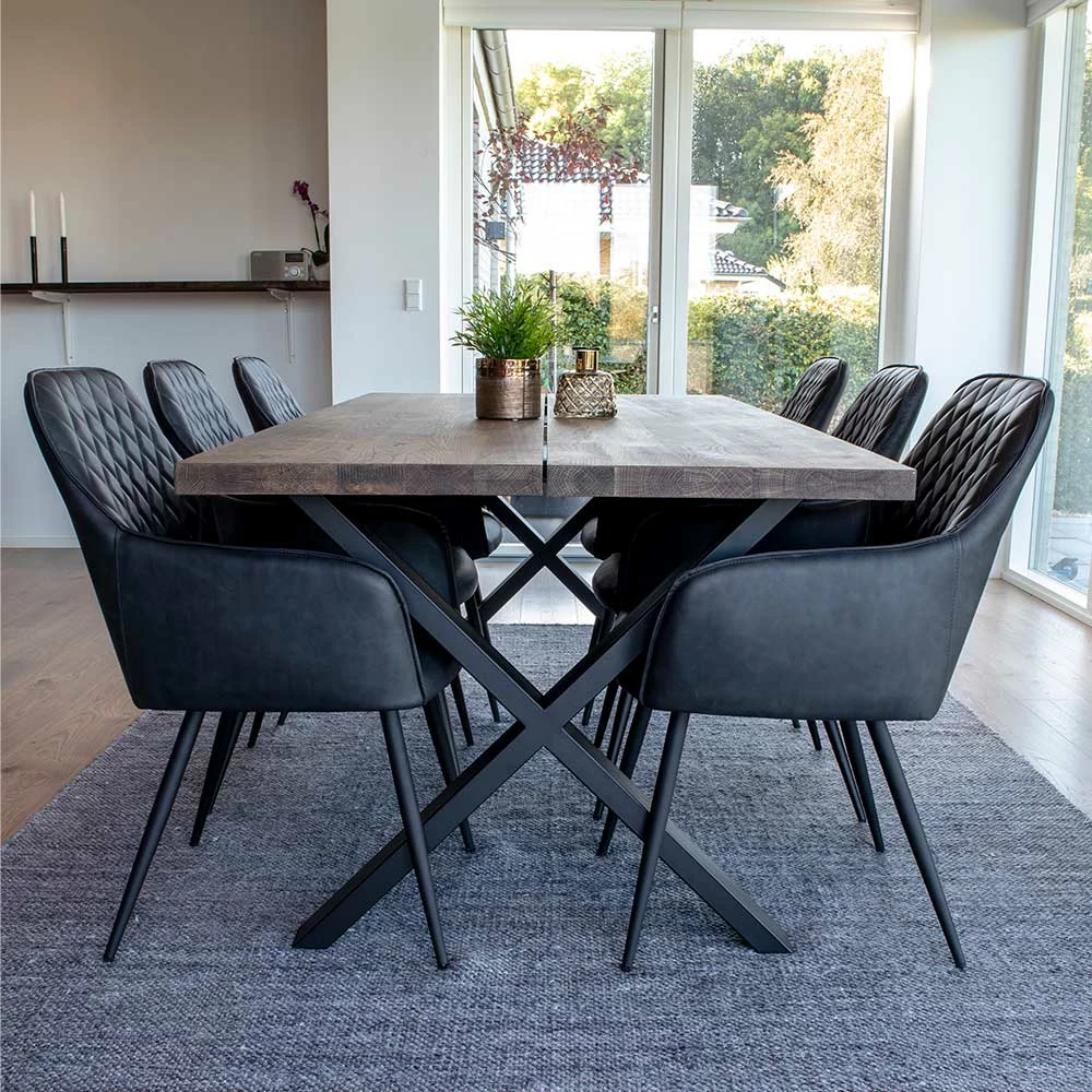 Besorgen ❤️ Set Loft X-Fuß Tisch & Tischsessel - Ghaz (siebenteilig) ? 2 Besorgen ❤️ Set Loft X-Fuß Tisch & Tischsessel - Ghaz (siebenteilig) ? – Bild 2