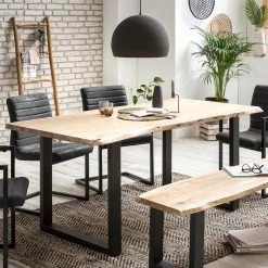 Rabatt ? Set Tisch & Bank & Freischwinger - Flasca (sechsteilig) ? -Cassna shop set tisch bank freischwinger mit armlehnen 3 groessen flasca 02