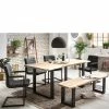 Rabatt ? Set Tisch & Bank & Freischwinger - Flasca (sechsteilig) ? -Cassna shop set tisch bank freischwinger mit armlehnen 3 groessen flasca f