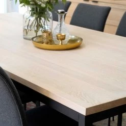 Auslauf ? Set Tischgruppe Für 8 Personen - Myras (neunteilig) ? -Cassna shop set tischgruppe fuer 8 personen in grau schwarz white wash myras 06