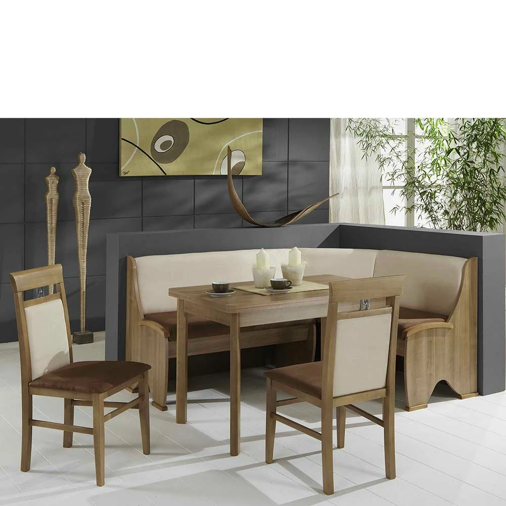 Budget ? Set Truheneckbank & Tisch & Stühle - Tireveta (vierteilig) ? 2 Budget ? Set Truheneckbank & Tisch & Stühle - Tireveta (vierteilig) ? – Bild 2