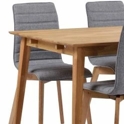 Aktion ⌛ Sitzgruppe In Eiche & Grau - Number (fünfteilig) ? 8 Aktion ⌛ Sitzgruppe In Eiche & Grau - Number (fünfteilig) ? -Cassna shop sitzgruppe in eiche grau mit polsterstuehlen number 02