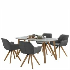 Budget ? Skandi Tischgruppe Mit Armlehnstühlen - Lusa (fünfteilig) ?