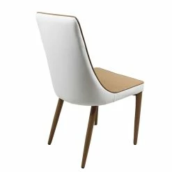 Auslauf ? Stuhlgrupppe In Weiß & Braun - Cynthia (fünfteilig) ? 9 Auslauf ? Stuhlgrupppe In Weiß & Braun - Cynthia (fünfteilig) ? -Cassna shop stuhlgrupppe in weiss braun mit esstisch 120x75x75 cynthia 04