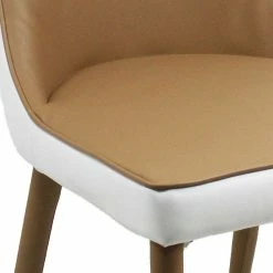 Auslauf ? Stuhlgrupppe In Weiß & Braun - Cynthia (fünfteilig) ? 10 Auslauf ? Stuhlgrupppe In Weiß & Braun - Cynthia (fünfteilig) ? -Cassna shop stuhlgrupppe in weiss braun mit esstisch 120x75x75 cynthia 05