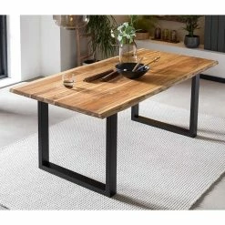 Blitzangebot ? Teak Tisch Mit U-Füßen & Drehsessel - Cionga (fünfteilig) ? -Cassna shop teak tisch mit u fuessen drehsessel in rosa samt buche cionga 02