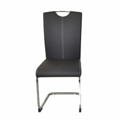 Bestpreis ? Tisch Betonoptik & Kunstlederstühle - Fulvios (fünfteilig) ? -Cassna shop tisch betonoptik kunstlederstuehle in schwarz mit schwinggestell fulvios 03