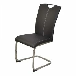 Bestpreis ? Tisch Betonoptik & Kunstlederstühle - Fulvios (fünfteilig) ? -Cassna shop tisch betonoptik kunstlederstuehle in schwarz mit schwinggestell fulvios 04