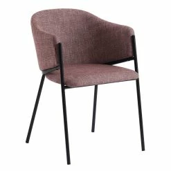 Budget ? Tisch & Strukturstoff Stühle In Rotbraun - Vappo (fünfteilig) ? -Cassna shop tisch strukturstoff stuehle in rotbraun modernes design vappo 04