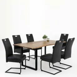 Billig ❤️ Tischgruppe & Freischwinger 6 Stück - Savocca (siebenteilig) ?