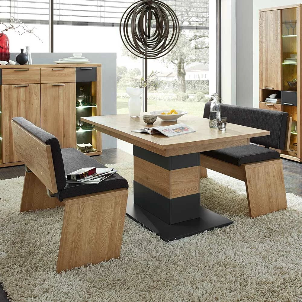 Bester Verkauf ? Topp Design Essgruppe Mit 2 Bänken - Jalzico (dreiteilig) ? 2 Bester Verkauf ? Topp Design Essgruppe Mit 2 Bänken - Jalzico (dreiteilig) ? – Bild 2