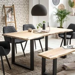 Top 10 ? U-Gestell Esstisch & Bank & Stühle - Flasca (sechsteilig) ? -Cassna shop u gestell esstisch bank stuehle in anthrazit mit armlehnen flasca 02