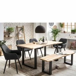 Top 10 ? U-Gestell Esstisch & Bank & Stühle - Flasca (sechsteilig) ?