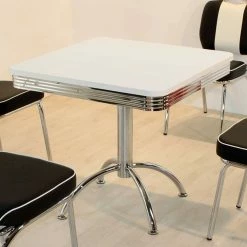 Brandneu ? US Diner Möbel Set Tischgruppe Barataria In Schwarz Weiß (fünfteilig) ? -Cassna shop us diner moebel set tischgruppe in schwarz weiss barataria 02