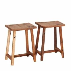 Bester Verkauf ? Wand Klapptisch & Hocker Set - Indri (dreiteilig) ? -Cassna shop wand klapptisch hocker set aus recyclingholz mit schrift indri 04