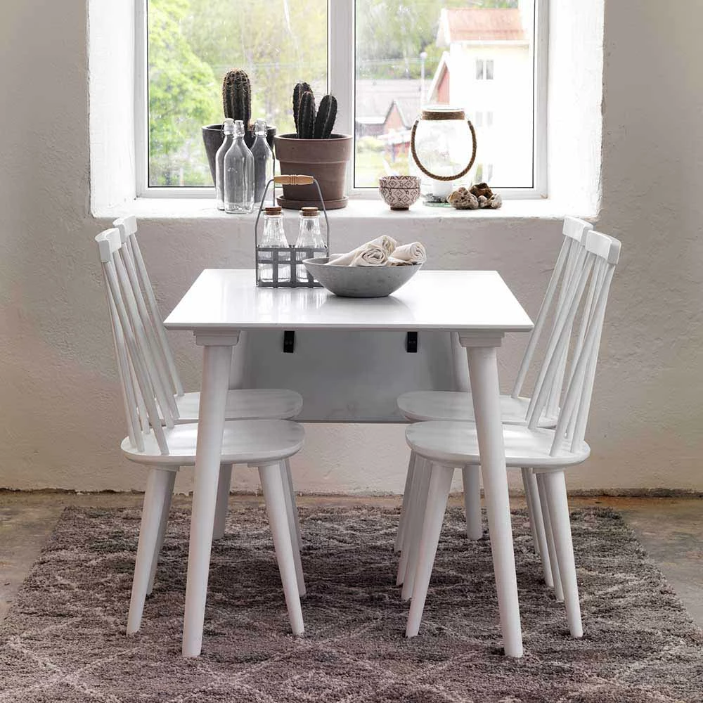 Am billigsten ? Weiße Essgruppe Inkl 4 Stühle - Valtoma (fünfteilig) ? 2 Am billigsten ? Weiße Essgruppe Inkl 4 Stühle - Valtoma (fünfteilig) ? – Bild 2