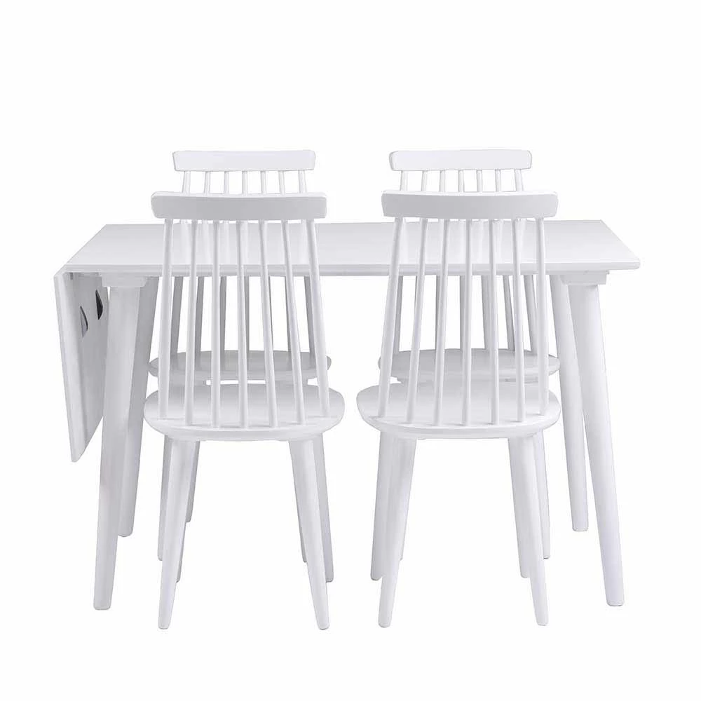 Am billigsten ? Weiße Essgruppe Inkl 4 Stühle - Valtoma (fünfteilig) ? 4 Am billigsten ? Weiße Essgruppe Inkl 4 Stühle - Valtoma (fünfteilig) ? – Bild 4