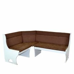 Blitzangebot ✔️ Weiße Tischgruppe Mit Eckbank - Irvine (vierteilig) ? -Cassna shop weisse tischgruppe mit eckbank polsterung in braun irvine 02