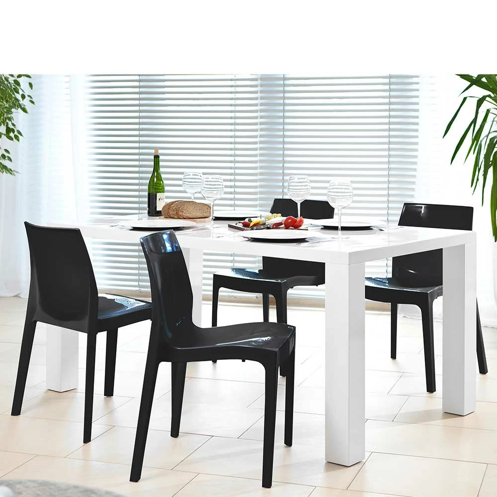 Neu ? Weißer Hochglanz Tisch & Designstühle - Zaruto (fünfteilig) ? 2 Neu ? Weißer Hochglanz Tisch & Designstühle - Zaruto (fünfteilig) ? – Bild 2