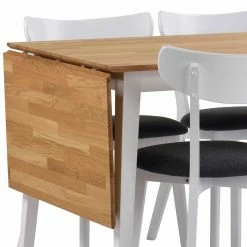 Bestes Angebot ? Weißes Esszimmer Set Mit Tisch - Vanira (fünfteilig) ? -Cassna shop weisses esszimmer set mit tisch vier stuehlen vanira 02