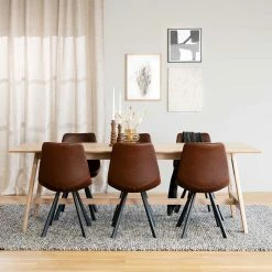 Am billigsten ? White Wash Tisch & Kunstlederstühle - Tiscoria (siebenteilig) ?