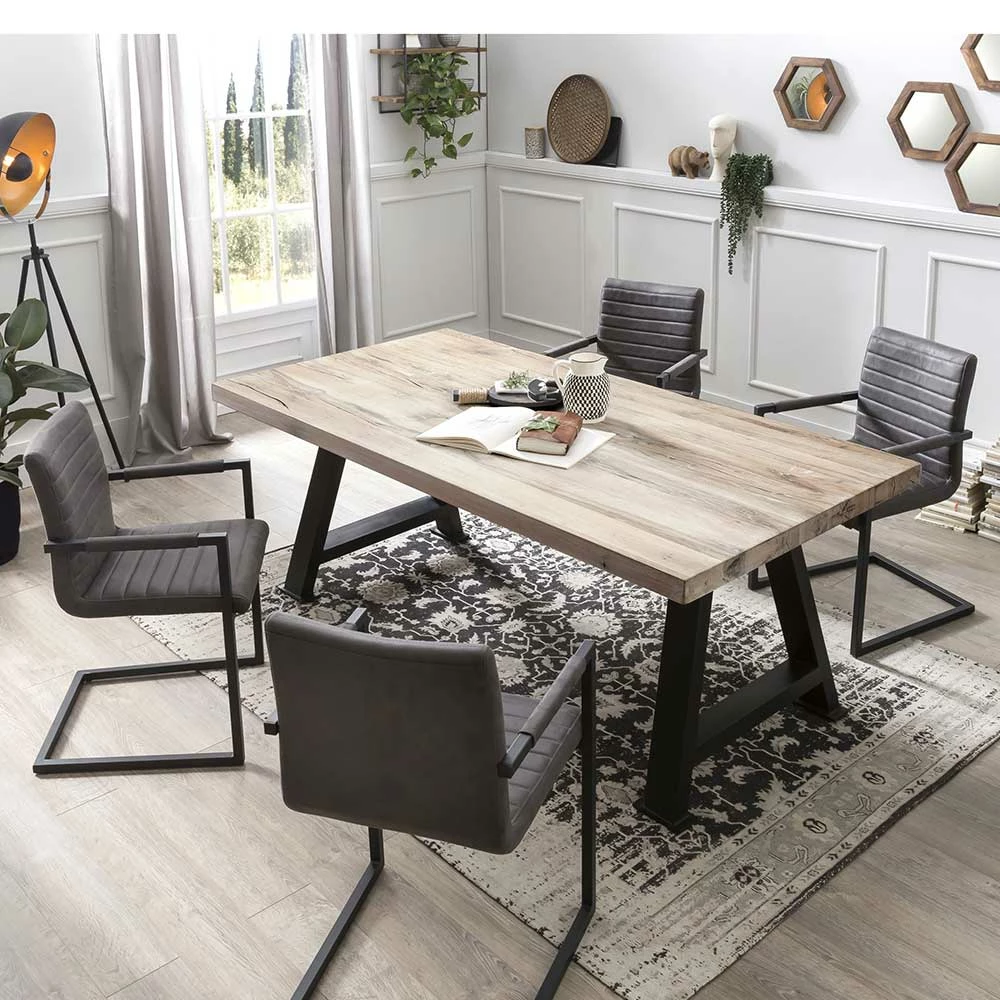 Bestpreis ? White Wash Tisch & Stühle - Wenilema (fünfteilig) ? 2 Bestpreis ? White Wash Tisch & Stühle - Wenilema (fünfteilig) ? – Bild 2