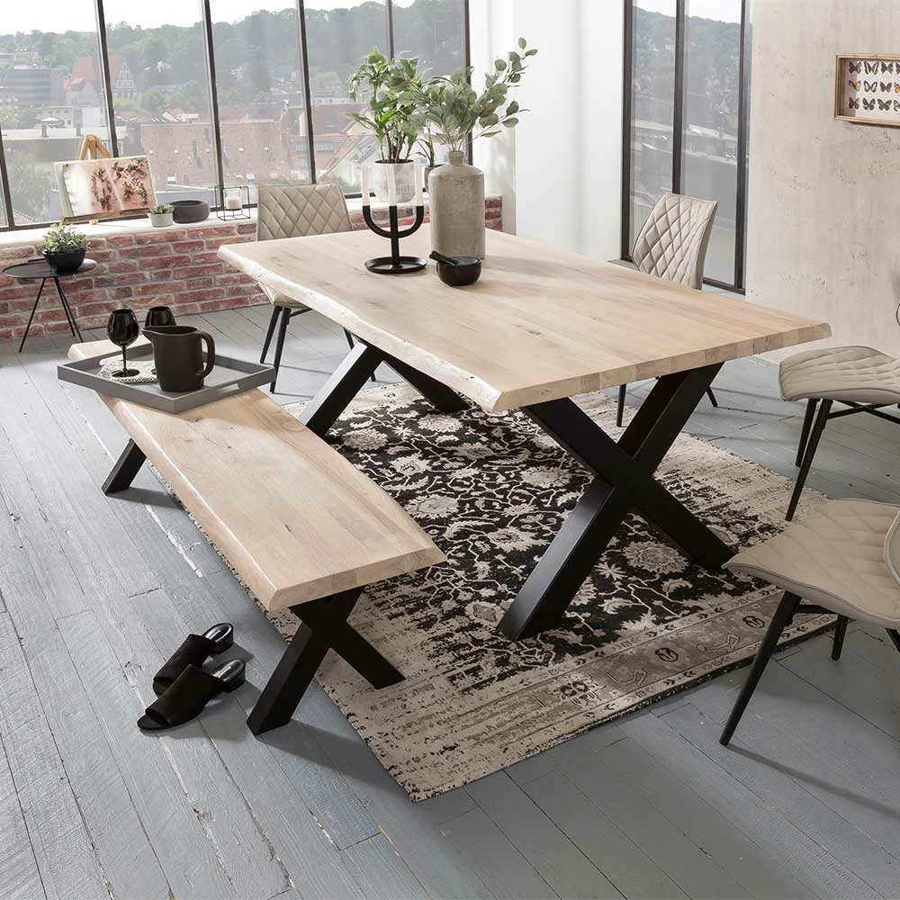 Neu ? X-Fuß Esstisch & Sitzbank - Tilveta (zweiteilig) ⭐ 2 Neu ? X-Fuß Esstisch & Sitzbank - Tilveta (zweiteilig) ⭐ – Bild 2