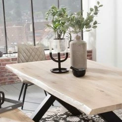 Neu ? X-Fuß Esstisch & Sitzbank - Tilveta (zweiteilig) ⭐ 8 Neu ? X-Fuß Esstisch & Sitzbank - Tilveta (zweiteilig) ⭐ -Cassna shop x fuss esstisch sitzbank in white wash eiche schwarz tilveta 03