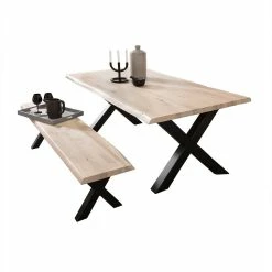 Neu ? X-Fuß Esstisch & Sitzbank - Tilveta (zweiteilig) ⭐