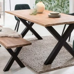 Neu ? X-Gestell Tisch & Bank Plus 4 Stühle - Esvalda (sechsteilig) ⭐ -Cassna shop x gestell tisch bank plus 4 stuehle in dunkelgruen esvalda 05